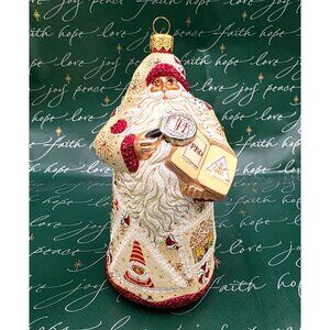 Patricia Breen Evans Santa Gingerbread #2518 Crystals Glass Very Rare 2006 5.7”